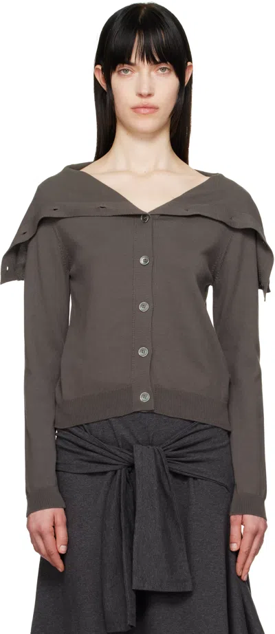 OUR LEGACY TAUPE OPEN CARDIGAN