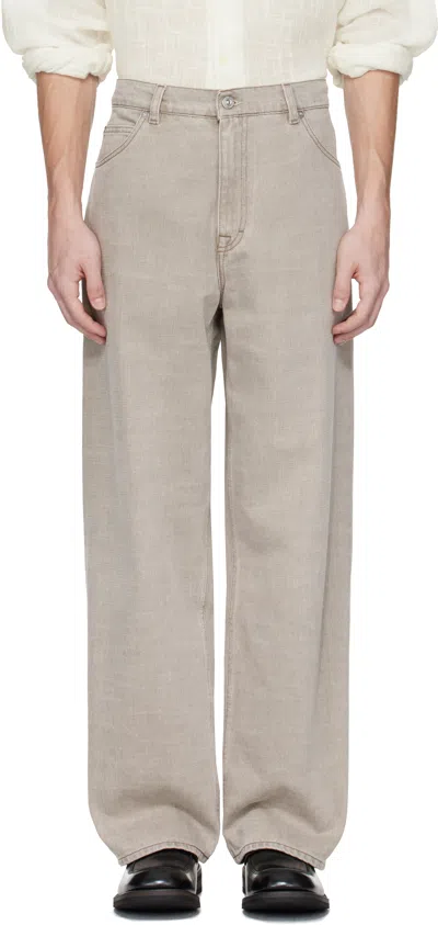 Our Legacy Taupe Vast Cut Jeans In Brown