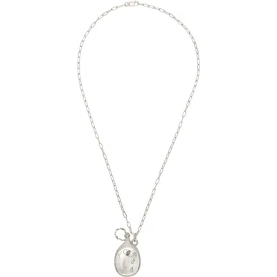 Our Legacy Tear Container Necklace In Silver