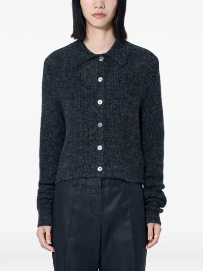 Our Legacy Textured Button-up Cardigan In Gray
