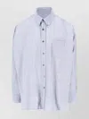 Our Legacy Textured Fabric Button-down Collar Shirt In White