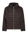 Our Legacy Check-pattern Wool-blend Sweatshirt In Black
