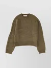 Our Legacy Textured Knit Crew Neck Sweater In Brown