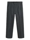 Our Legacy Textured Straight-leg Trousers In Gray