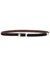 Our Legacy Brown Cow Leather Belt In Black