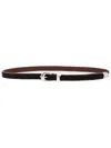 Our Legacy Brown Cow Leather Belt In Black