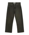 Our Legacy Straight Trousers With Belt Loops And Five-pocket Design In Black Coated Wash