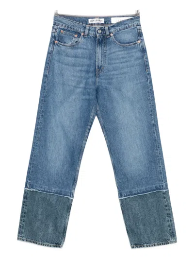 Our Legacy Wide Leg Relaxed Trousers In Denim In Blue
