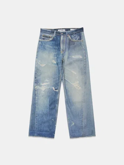Our Legacy Third Cut Digital Denim Print Jeans In Blue
