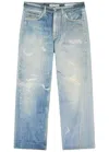 Our Legacy Mens Digital Denim Print Third Cut Faded-wash Denim Jeans In Blue