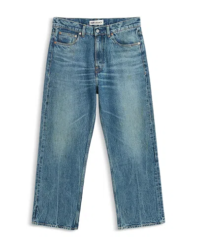 Our Legacy Third Cut Straight Fit Cropped Jeans In Denim Blue