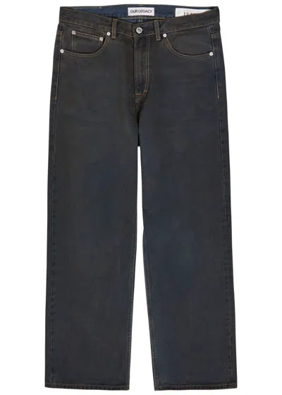 Our Legacy Third Cut Straight-leg Cotton Jeans In Black