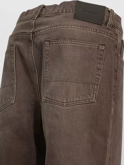 Our Legacy Third Cut Straight Leg Denim Jeans In Brown