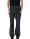 Our Legacy Straight Leg Five-pocket Trousers With Belt Loops In Supergrey Wash