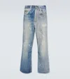 Our Legacy Mens Digital Denim Print Third Cut Faded-wash Denim Jeans In Digital Denim Print