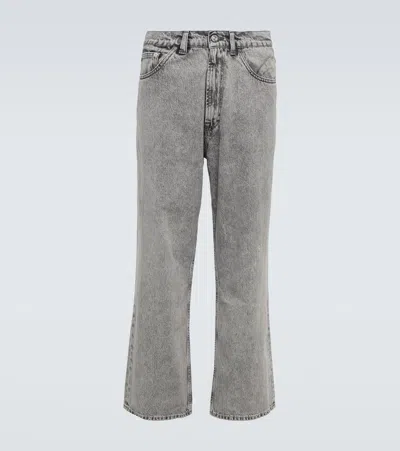 Our Legacy Third Cut Wide-leg Jeans In Superbleach Black Denim