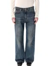 Our Legacy Third Cut Wide Straight Jeans In Blue