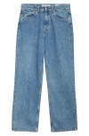 Our Legacy Third Cut Wide Straight Leg Jeans In Blue Tech Wash Denim