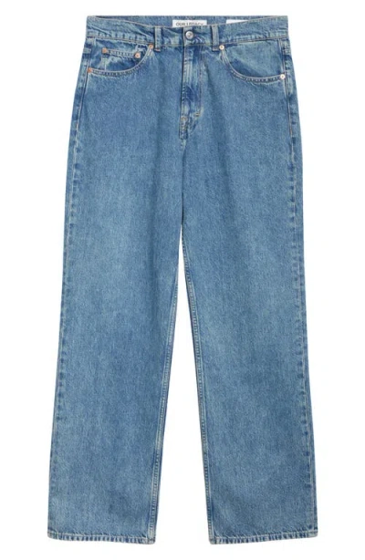 Our Legacy Third Cut Wide Straight Leg Jeans In Blue Tech Wash Denim