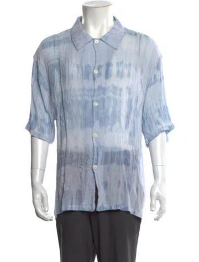 Pre-owned Our Legacy Tie-dye Print Short Sleeve In Blue