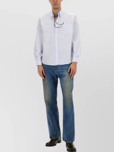 Our Legacy Timeless Button-down Shirt With Pocket In Gray