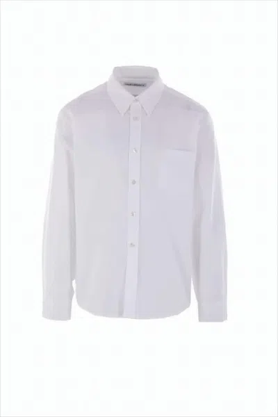 Our Legacy Timeless Long-sleeve Shirt With Pointed Collar In White