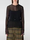 Our Legacy Black Sheer Crinkle Waist Blouse In Black