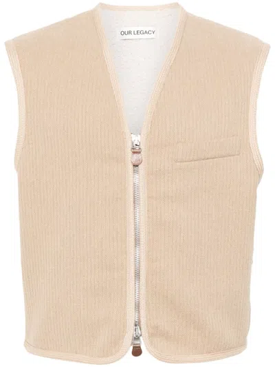 Our Legacy Beige Top Vest In Sand Dune Jumbo Bedf