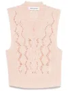 Our Legacy Cable Michigan Tank Top In Delicate Pink Fisherman
