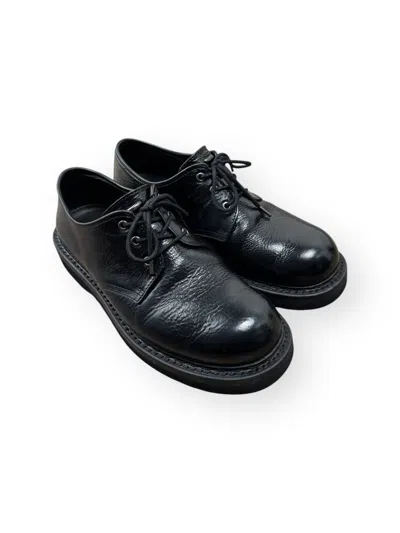 Pre-owned Our Legacy Trampler Cracked Leather Derby Shoes In Black