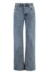 Our Legacy Linear Cut Wide-leg Jeans In Denim