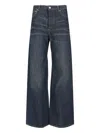 Our Legacy Wide-leg Trousers With Pockets And Loops In Blue