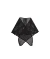 Our Legacy Triangle Open-knit Scarf In Black
