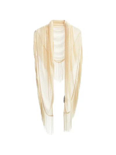Our Legacy Triangolo Fringed Scarf In Brown