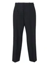 Our Legacy Tailored Black Trousers With Pleated Front And Minimalist Design In Black