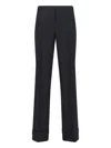 Our Legacy Straight Leg Trousers With Belt Loops And Cuffed Hem In Blue