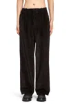 Our Legacy Borrowed Chino Wide-leg Pleated Wool-corduroy Trousers In Brown