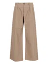 Our Legacy Bridge Chino Wide Leg Cotton Trousers In Brown