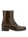 Our Legacy Brown Leather Ankle Boots In Brown
