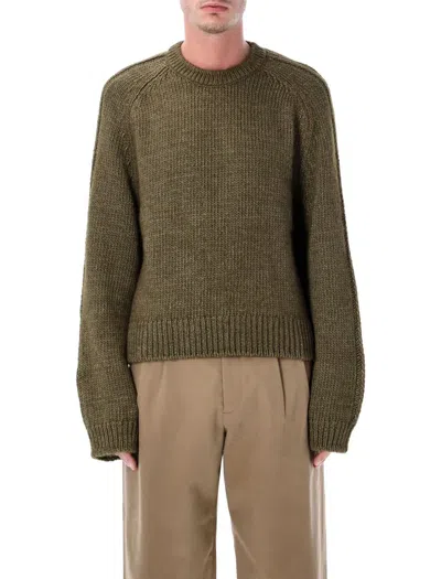 Our Legacy True Wool And Silk-blend Sweater In Green