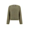 Our Legacy True Roundneck Wool And Silk Sweater In Green