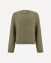 Our Legacy True Roundneck Wool And Silk Sweater In Green
