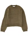 Our Legacy True Roundneck Wool And Silk Sweater In Green