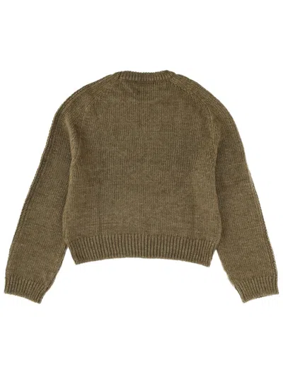 Our Legacy True Roundneck Textured Knit Sweater In Green