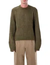 Our Legacy True Roundneck Wool And Silk Sweater In Green