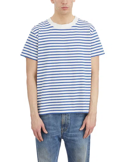 Our Legacy T-shirt Bliss Genova Stripe In Blue