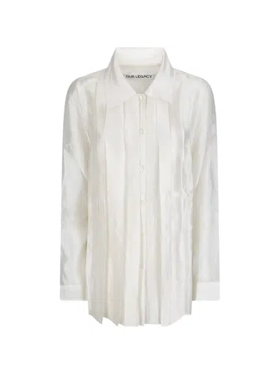 Our Legacy Tuxedo Every Pleated Shirt In White