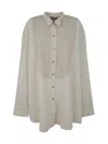 Our Legacy Collared Neck Tuxedo Shirt With Pleated Back