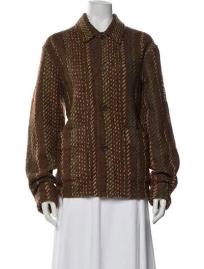 Pre-owned Our Legacy Tweed Pattern Jacket In Brown