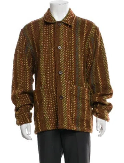 Pre-owned Our Legacy Tweed Pattern Moto Jacket In Brown